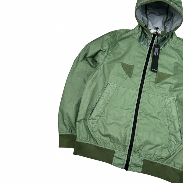 Stone Island 2023 Green Membrana 3L TC Hooded Jacket - Medium