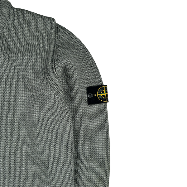 Stone Island AW/2001 Heavyweight Wool Knit Quarter Zip Jumper - XXL