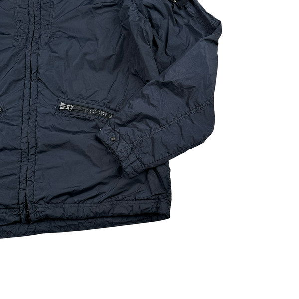 Stone Island Navy Garment Dyed Crinkle Reps NY Jacket - Large