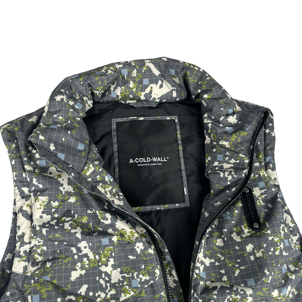 A Cold Wall Down Filled Abstract Patterned Gilet Coat - Small