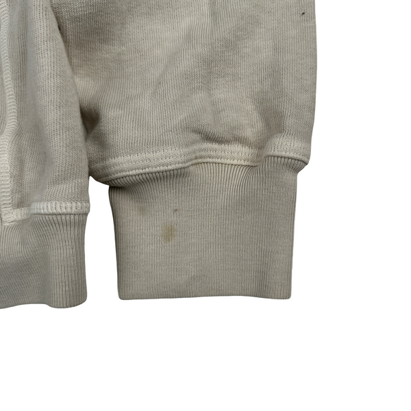 Stone Island 2018 Cream White Cotton Crewneck Sweatshirt - Medium