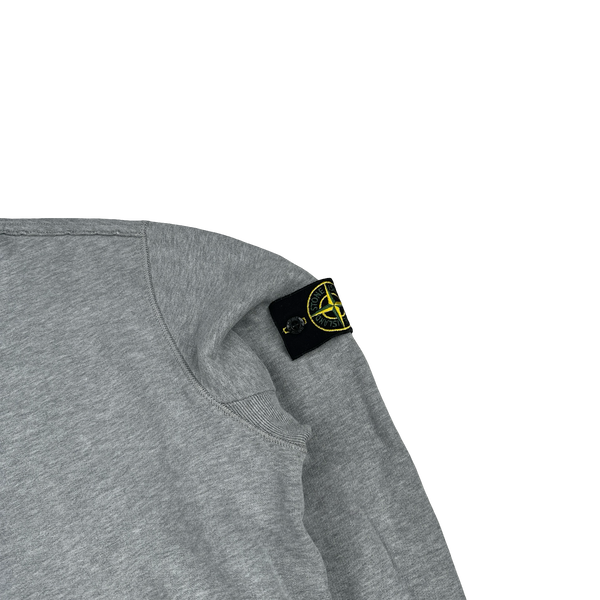 Stone Island 2019 Light Grey Cotton Crewneck - Medium