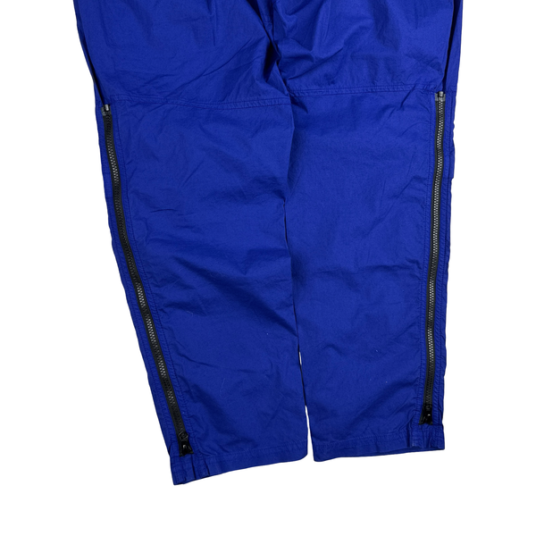 Stone Island 2022 Electric Blue Cotton Cargo Trousers - 32"