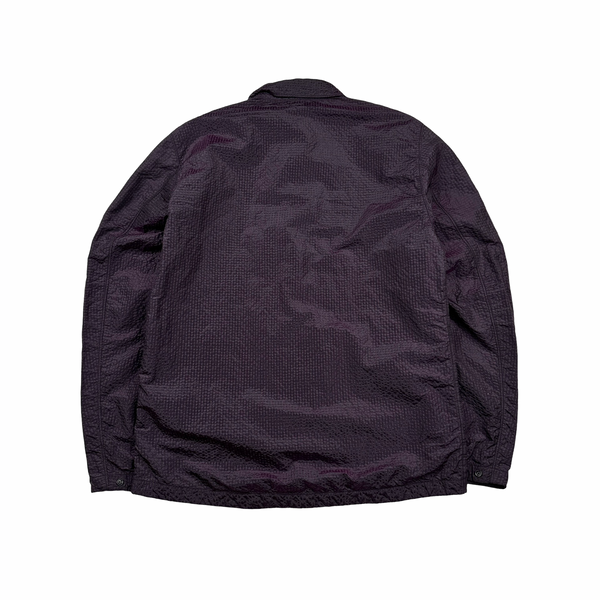 Stone Island Seersucker Purple Nylon Overshirt - Large – Mat's Island