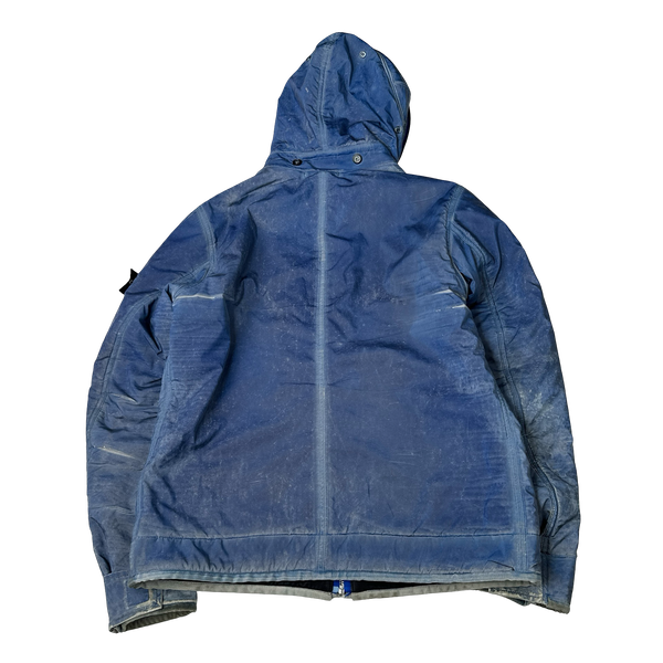Stone Island 2010 Blue Liquid Reflective Jacket - Large
