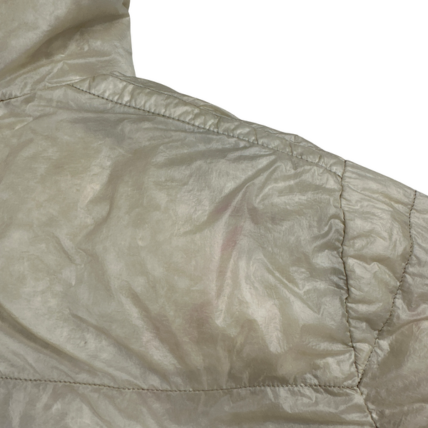 Stone Island 2012 Cream White Garment Dyed Puffer Jacket - 3XL