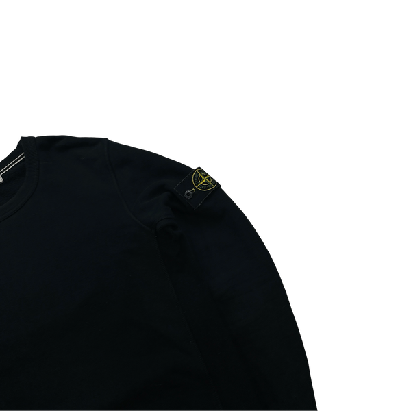 Stone Island Black Cotton Crewneck Sweatshirt - Small