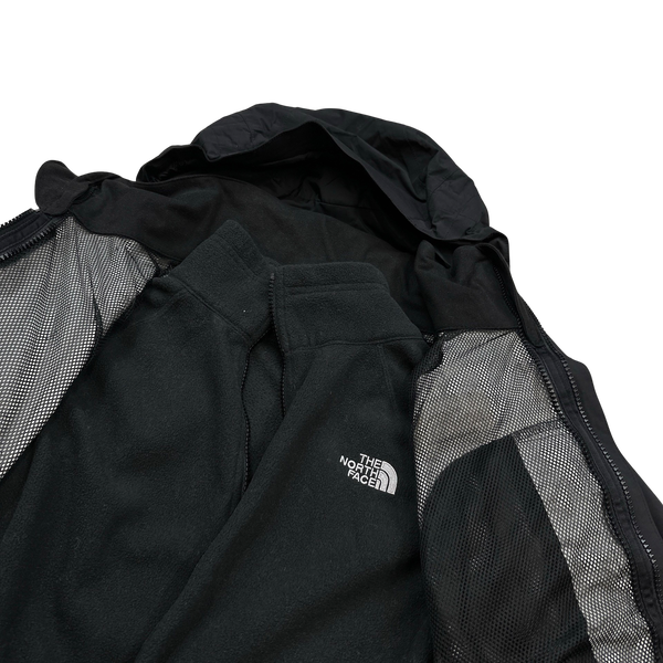 North Face 2 In 1 Black Hyvent Jacket - Small