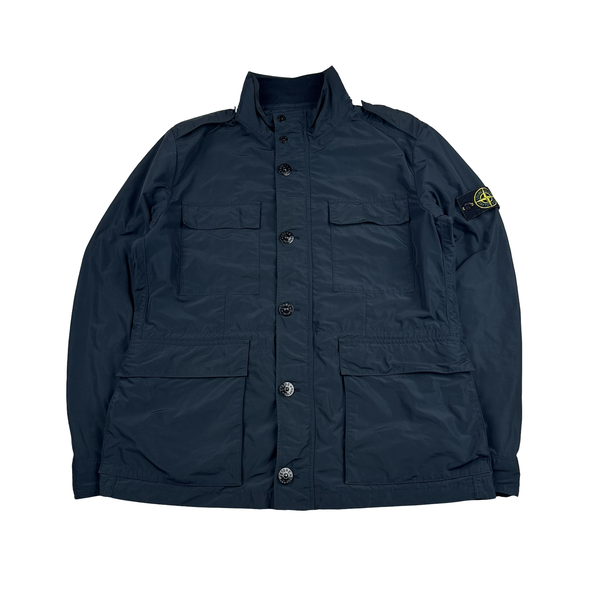 Stone Island 2017 Navy Garment Dyed Micro Reps Field Jacket - XXL