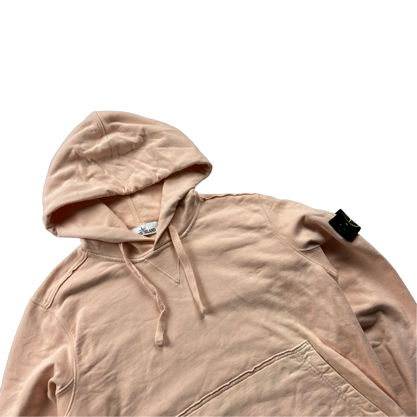 Stone Island 2018 Peach Pullover Hoodie - Small