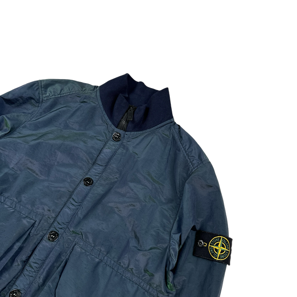 Stone Island 2017 Blue & Green Nylon Metal Colour Weft Jacket - Medium