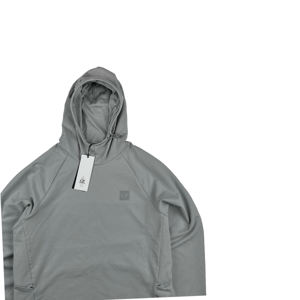 CP Company Grey Metropolis Pullover Stretch Hoodie - Small