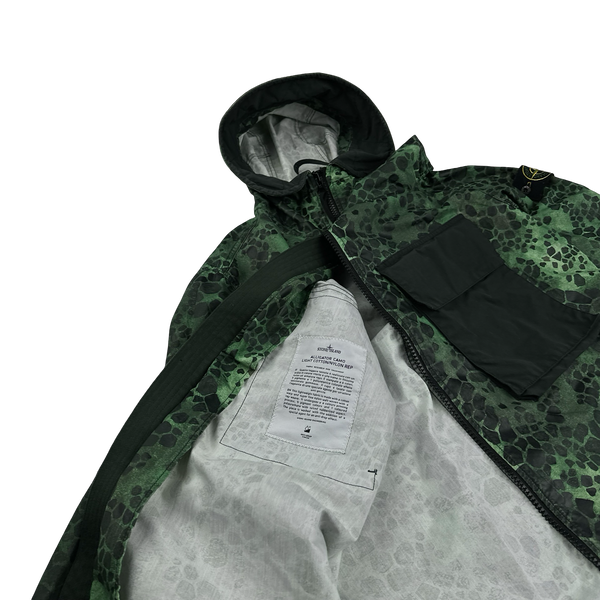 Stone Island 2018 Alligator Camo Light Cotton / Nylon Fishtail Parka - Medium