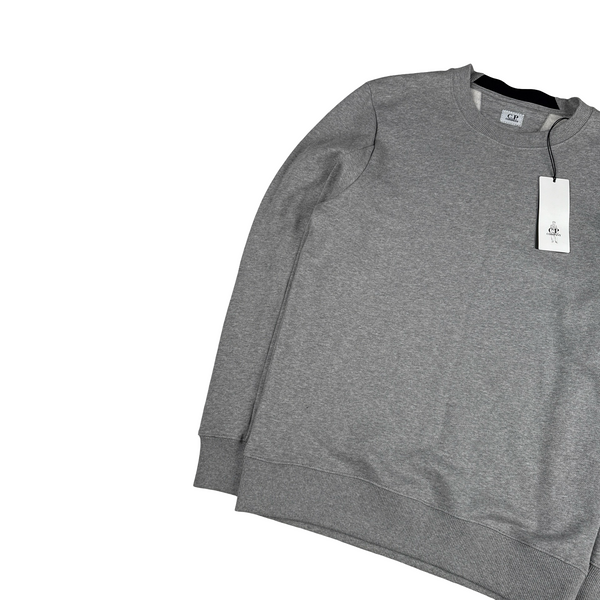 CP Company Grey Cotton Lens Viewer Crewneck - Medium