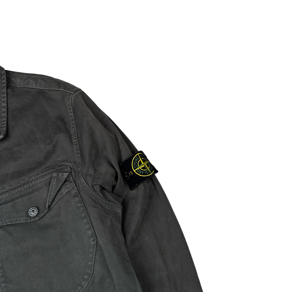Stone Island 2016 Charcoal Grey Zipped Overshirt - Medium