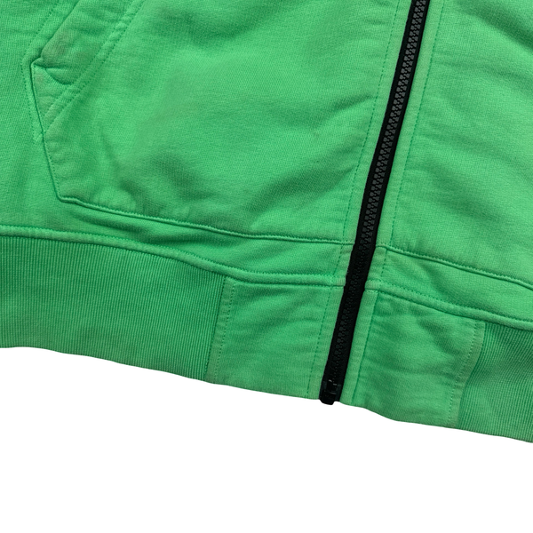 Stone Island 2022 Green Cotton Zipped Hoodie - Medium