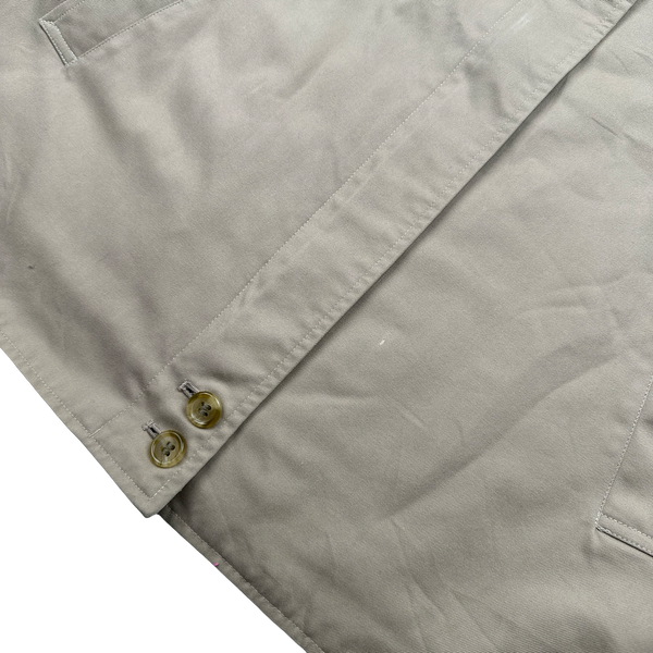 Burberry Nova Check Lined Tan Harrington Jacket - Small