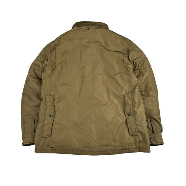 Ralph Lauren Tan Quilted Cargo Zipped Jacket - Large