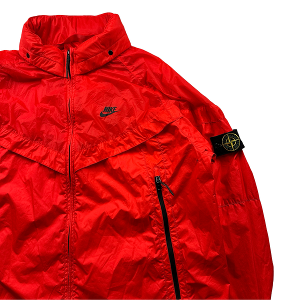 Stone Island x Nike Red Hyperlight Membrana Windrunner Jacket - XXL