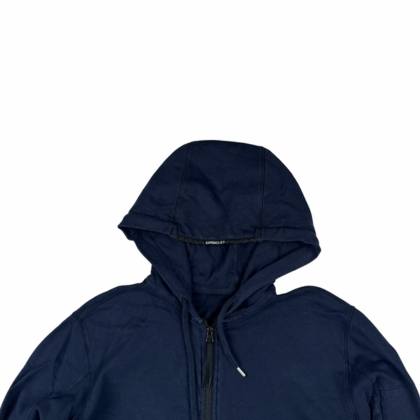 CP Company Navy Cotton Zipped Lens Viewer - Medium