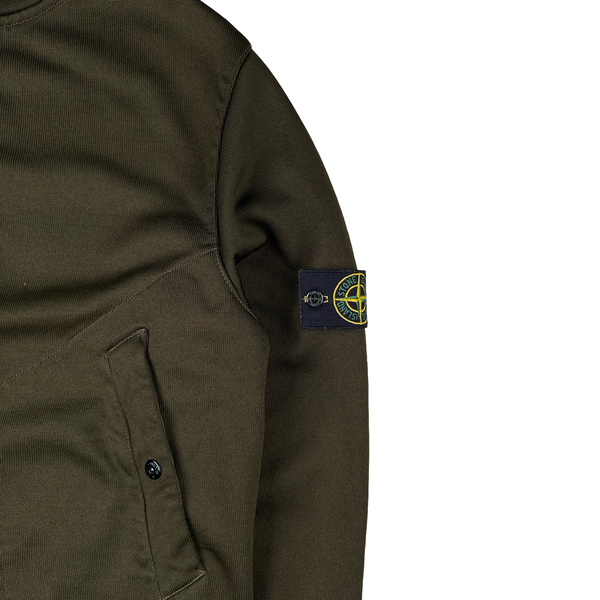 Stone Island Vintage 2004 Khaki Poly Ribbed Zipped Track Top - Large