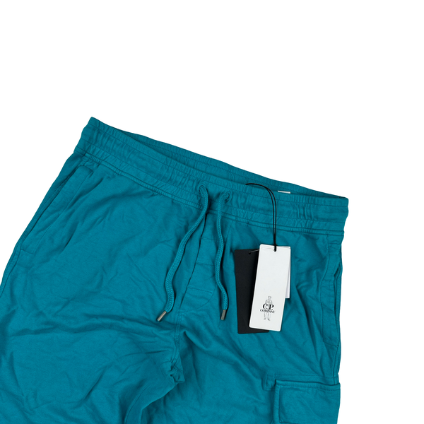 CP Company Turquoise Cotton Lens Viewer Shorts - Medium