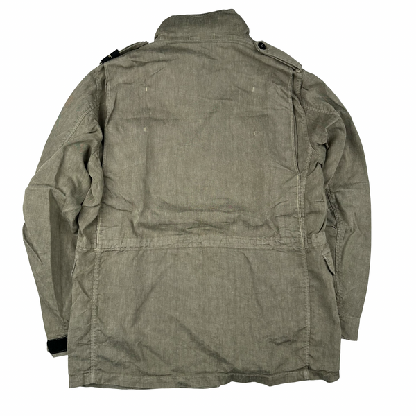 Stone Island Lino Flax Shoulder Badge Multi Pocket Jacket - XL