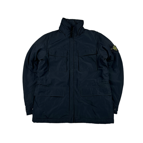 Stone Island Navy Micro Reps Primaloft Padded Field Jacket - Medium