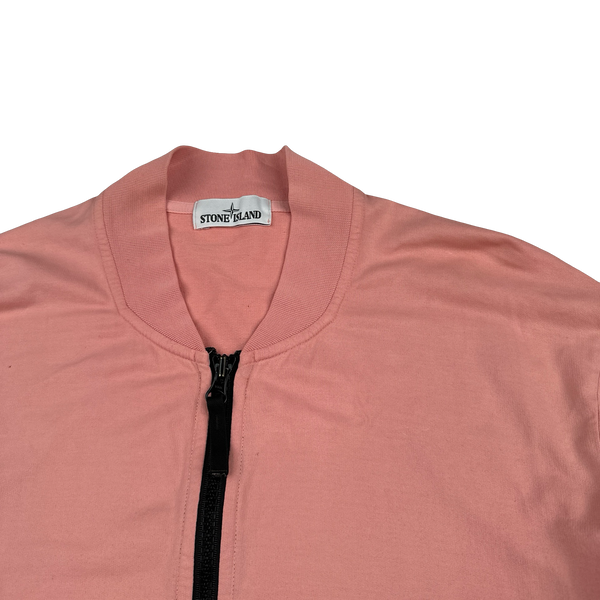 Stone Island 2016 Pink Cotton Zipped Bomber Style Jumper - 3XL