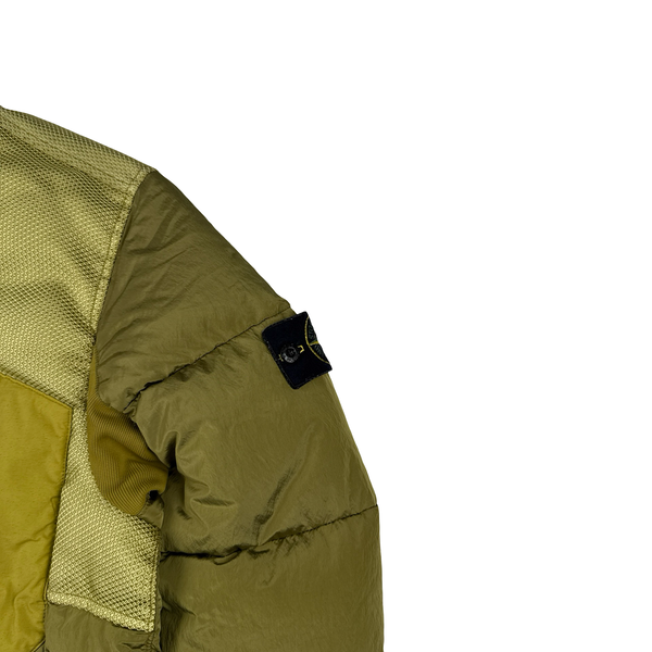 Stone Island 2021 Yellow Panama 6/3 HT Nylon Mix Fabrics Down- TC Puffer - Medium