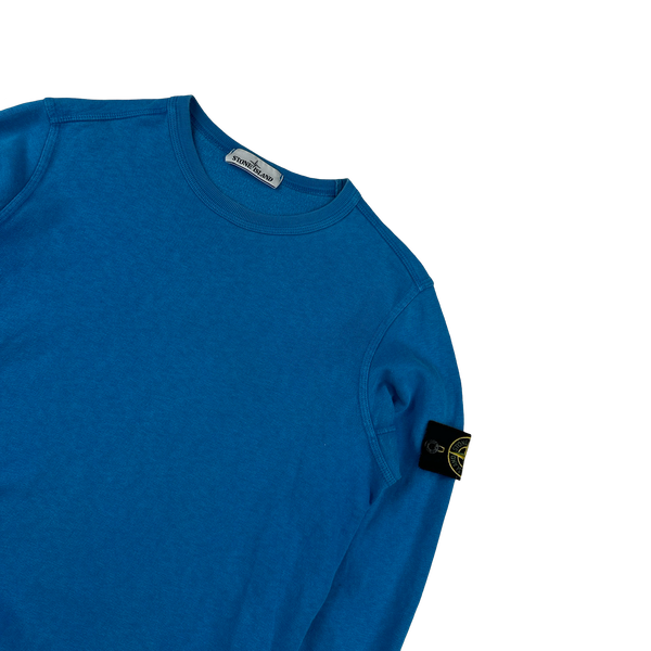 Stone Island 2018 Blue Cotton Crewneck Sweatshirt - Small
