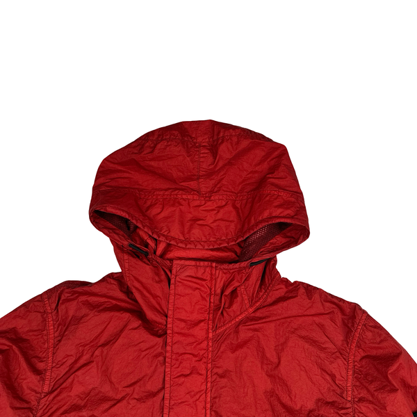 Stone Island 2014 Red Membrana TC Hooded Jacket - Medium