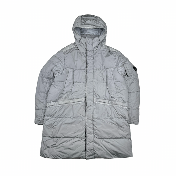 CP Company Grey Nycra-R Puffer Parka Jacket - 3XL