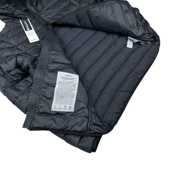 Stone Island 2024 Navy Loom Woven Chambers R-Nylon Down TC Puffer Jacket - Small