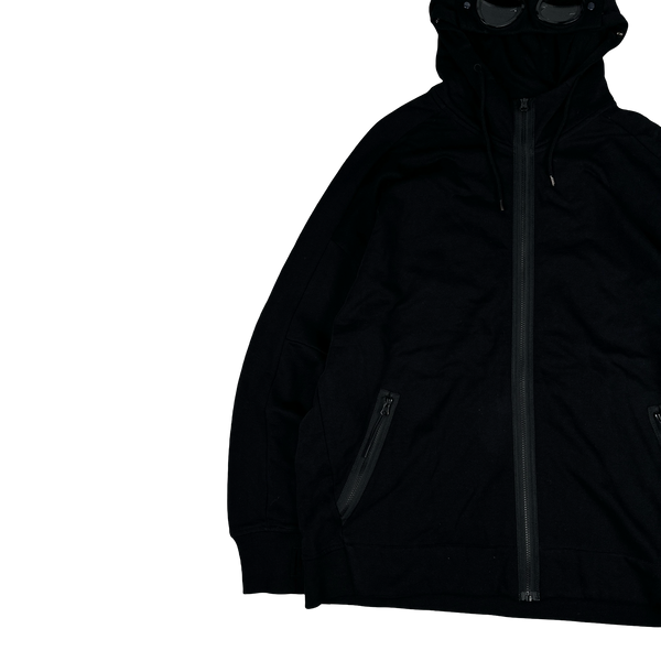 CP Company Black Cotton Goggle Hoodie - 3XL