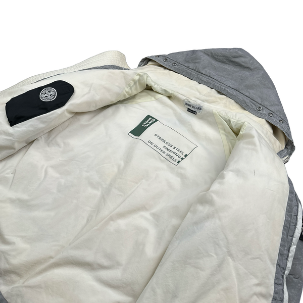 Stone Island AW2000 Hooded Silver Pure Metal Shell - Medium