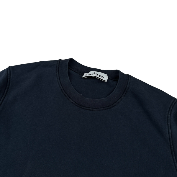 Stone Island 2021 Navy Cotton Sweatshirt - Small