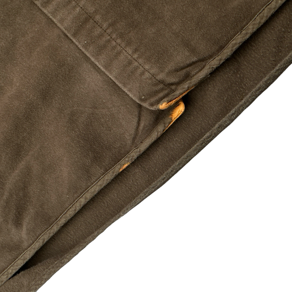 Stone Island Vintage 1997 Brown Mole Skin Cotton Overshirt - Large