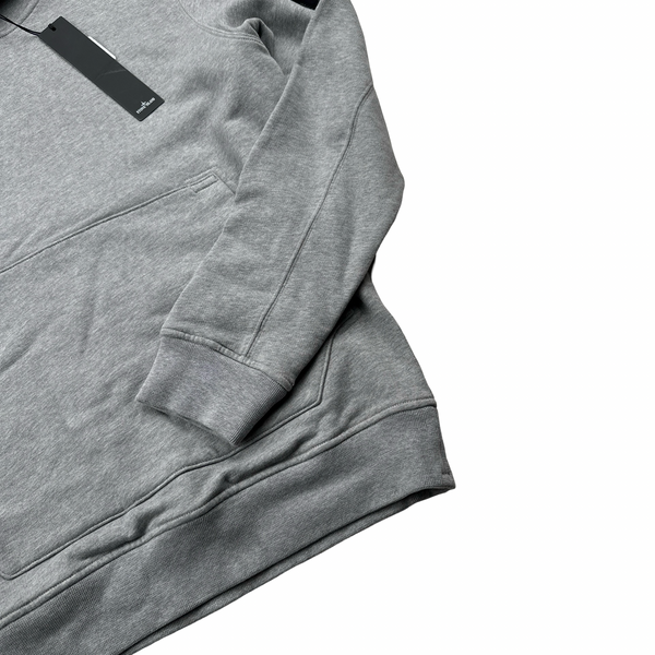 Stone Island 2023 Grey Cotton Fleece Hoodie Jumper - Small