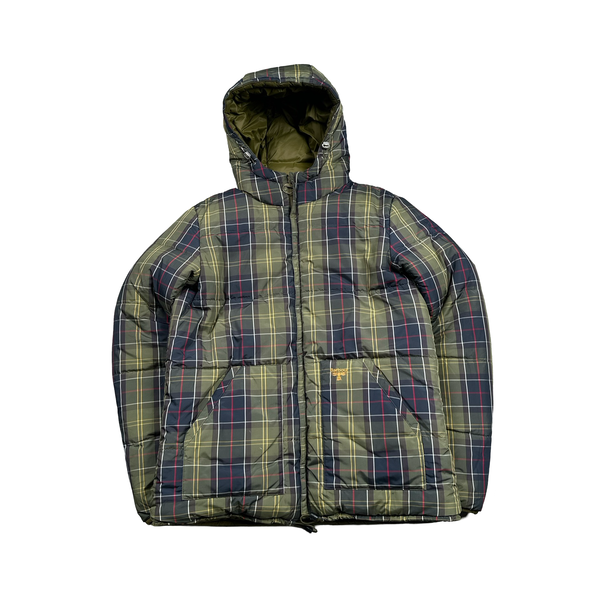Barbour Beacon Reversible Checked Print Hooded Puffer Jacket - Small
