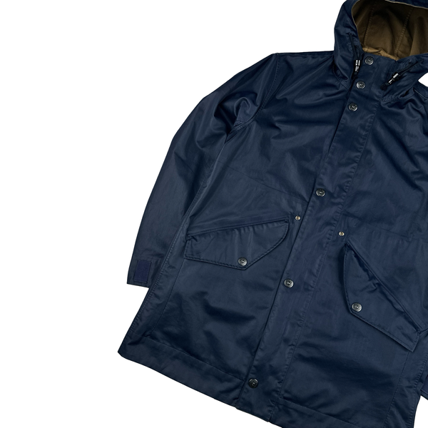 Stone Island 2009 Navy/Brown Reversable Hooded Zipped Jacket - XXL