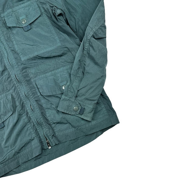CP Company Teal Chrome Goggle Multi Pocket Jacket - XL