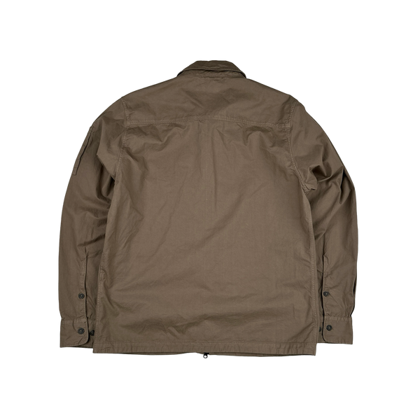 CP Company Brown Cotton Lens Viewer Overshirt - Medium