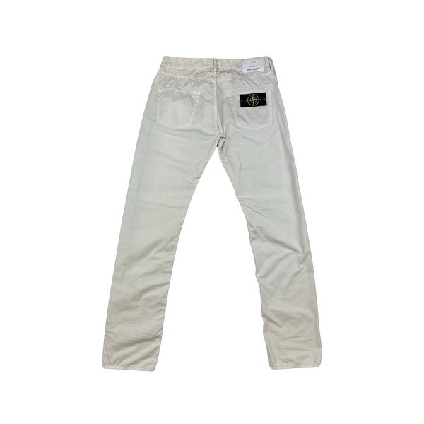 Stone Island 2017 White Slim Fit Trousers - 33"