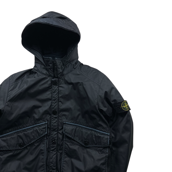 Stone Island 2015 Blue Mussola Gommata Quilted Jacket - Small