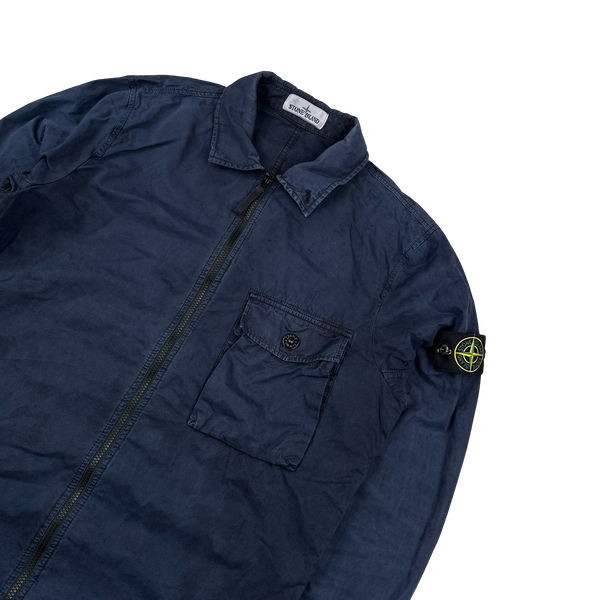 Stone Island 2020 Navy Cotton Overshirt - Large
