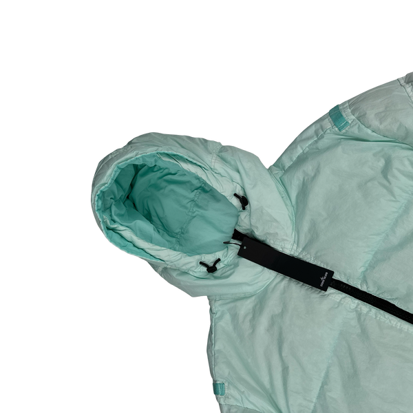 Stone Island 2022 Teal Crinkle R-NY Down Puffer Jacket - XL