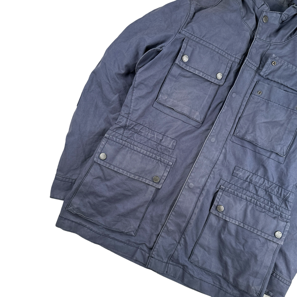 CP Company Japan Release Green Spellout Down Lined Goggle Multi Pocket Jacket - Medium