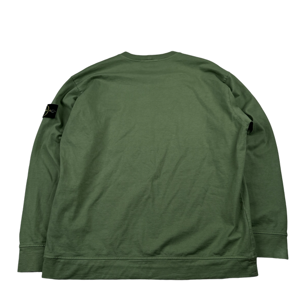 Stone Island 2023 Sage Green Cotton Crewneck - XL