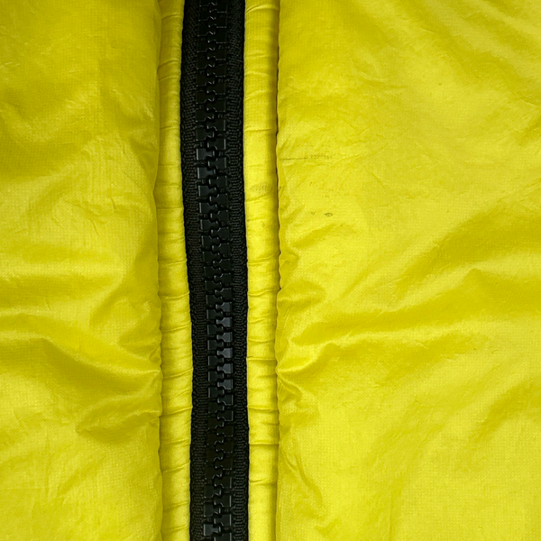 Stone Island 2019 Yellow Garment Dyed Quilted Micro Yarn Bomber Jacket - Small